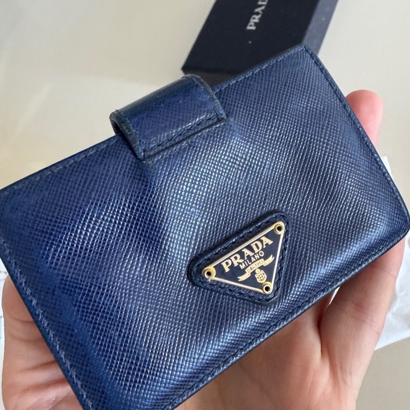 Prada Card Wallet Blue Saffiano Leather with box - Picture 7 of 8
